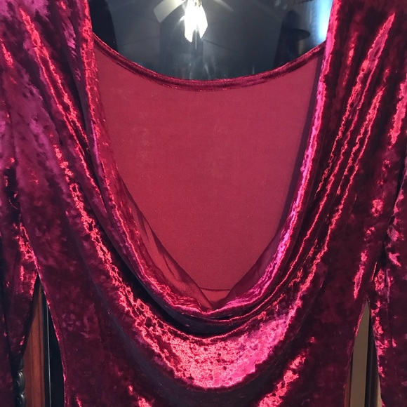 💃  Velvet Draped Back Dress💃 - Picture 3 of 8